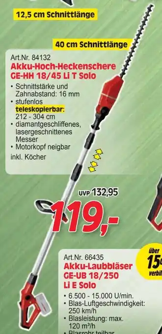 Zgonc Akku-hoch-heckenschere ge-hh 18/45 li t solo Angebot