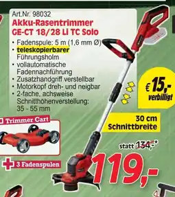 Zgonc Akku-rasentrimmer ge-ct 18/28 li tc solo Angebot