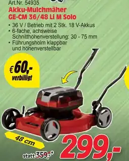 Zgonc Akku-mulchmäher ge-cm 36/48 li m solo Angebot