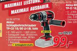 Zgonc Akku- schlagbohrschrauber tp-cd 18/80 li-i bl solo Angebot