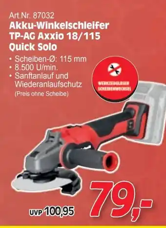 Zgonc Akku-winkelschleifer tp-ag axxio 18/115 Angebot