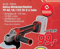 Zgonc Akku-winkelschleifer tp-ag 18/125 ce q li solo Angebot