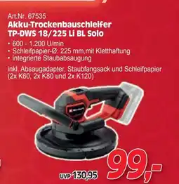 Zgonc Akku-trockenbauschleifer Angebot