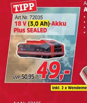 Zgonc 18 v (3,0 ah)-akku plus sealed Angebot