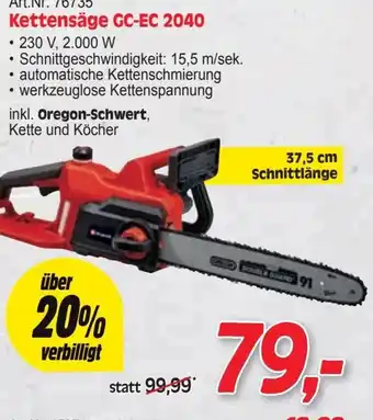 Zgonc Kettensäge gc-ec 2040 Angebot