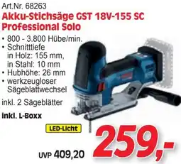 Zgonc Akku-stichsäge gst 18v-155 sc professional solo Angebot