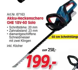 Zgonc Akku-heckenschere ghe 18v-60 solo Angebot