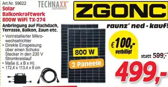 Zgonc Solar balkonkraftwerk 800w wifi tx-274 Angebot