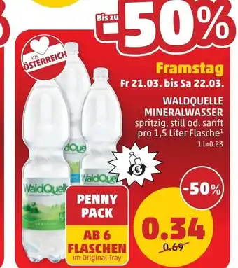 PENNY Waldquelle mineralwasser Angebot