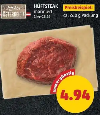 PENNY Hüftsteak mariniert Angebot