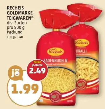 PENNY Recheis goldmarke teigwaren Angebot