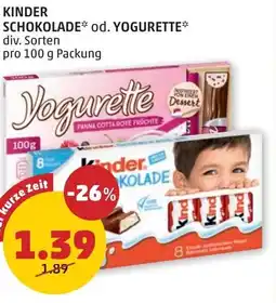 PENNY Schokolade* od. yogurette Angebot