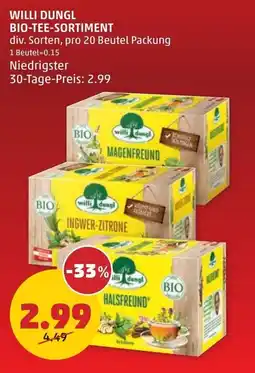 PENNY Willi dungl bio-tee-sortiment Angebot