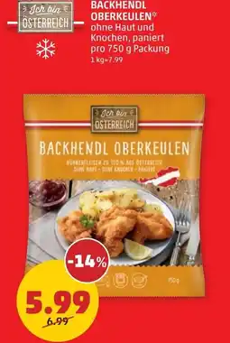 PENNY Backhendl oberkeulen Angebot