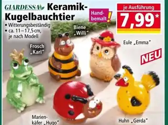 Norma Keramik- Kugelbauchtier bemalt Angebot