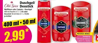 Norma Duschgel/ old spice deostick Angebot