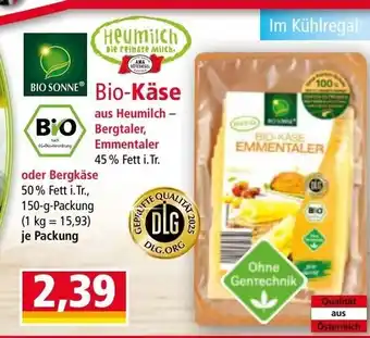 Norma Bio sonne bio-käse Angebot