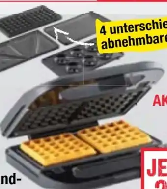 Maximarkt Simpex Basic Waffel-Sandwichtoaster 4-in-1 Angebot