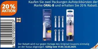 Müller Kaufen Sie zwei Packungen Aufsteckbürsten der Marke Angebot