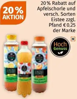 Müller auf Apfelschorle und Eistee Angebot