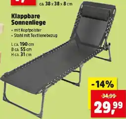 Thomas Philipps Klappbare Sonnenliege Angebot