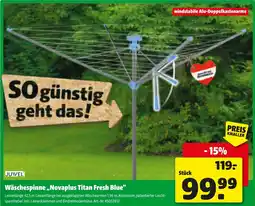 Liebmarkt Wäschespinne Novaplus Titan Fresh Blue Angebot