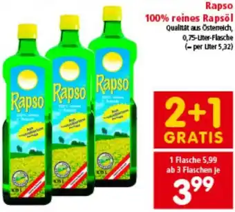 Interspar reines Rapsöl Angebot