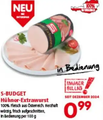 Interspar Hühner-Extrawurst Angebot