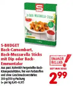 Interspar Back-Mozzarella Sticks mit Dip oder Back Angebot