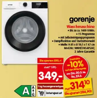 Interspar Waschmaschine Angebot