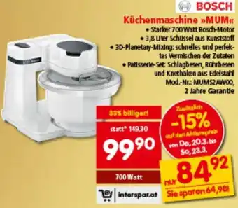 Interspar Küchenmaschine mum Angebot