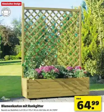 Hagebau Blumenkasten mit Rankgitter Angebot