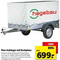 Hagebau Pkw-Anhänger mit Hochplane Angebot