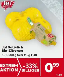 Billa Bio-Zitronen Angebot