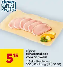 Billa Minutensteak vom Schwein Angebot