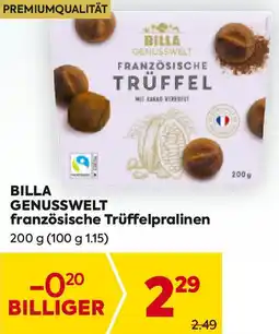 Billa französische Trüffelpralinen Angebot