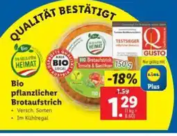 Lidl Bio pflanzlicher brotaufstrich Angebot