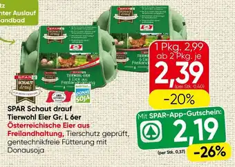 Spar Tierwohl-eier 6 eler Angebot