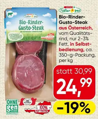 Spar Bio-rinder- gusto-steak Angebot