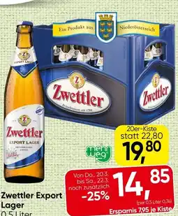 Spar Zwettler export lager Angebot