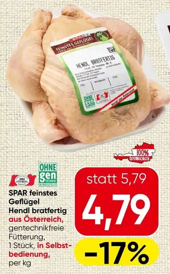 Spar Spar feinstes geflügel hendl bratfertig Angebot