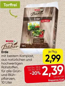 Spar Erde Angebot