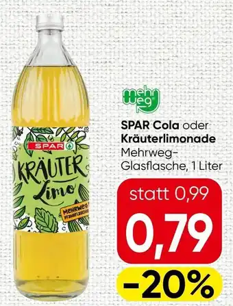 Spar Spar cola oder kräuterlimonade Angebot