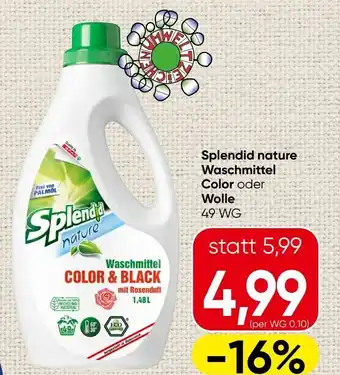 Spar Splendid nature waschmittel color oder wolle Angebot