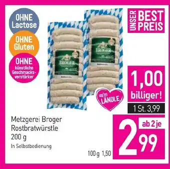 Sutterlüty Metzgerei broger rostbratwürstle Angebot