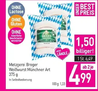 Sutterlüty Metzgerei broger weißwurst münchner art Angebot