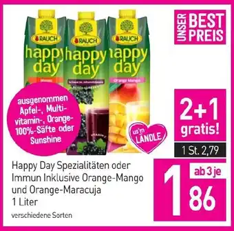 Sutterlüty Happy day spezialitäten oder immun inklusive orange-mango und orange-maracuja Angebot