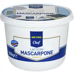 Metro Mascarpone, Preisangabe ohne MwSt. (Preis inkl. MwSt. 3,95 €), METRO Angebot