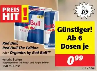 Nah&Frisch Red bull, red bull the edition oder organics by red bull Angebot