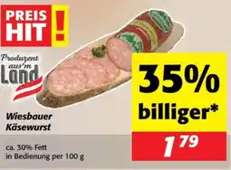 Nah&Frisch Wiesbauer käsewurst Angebot